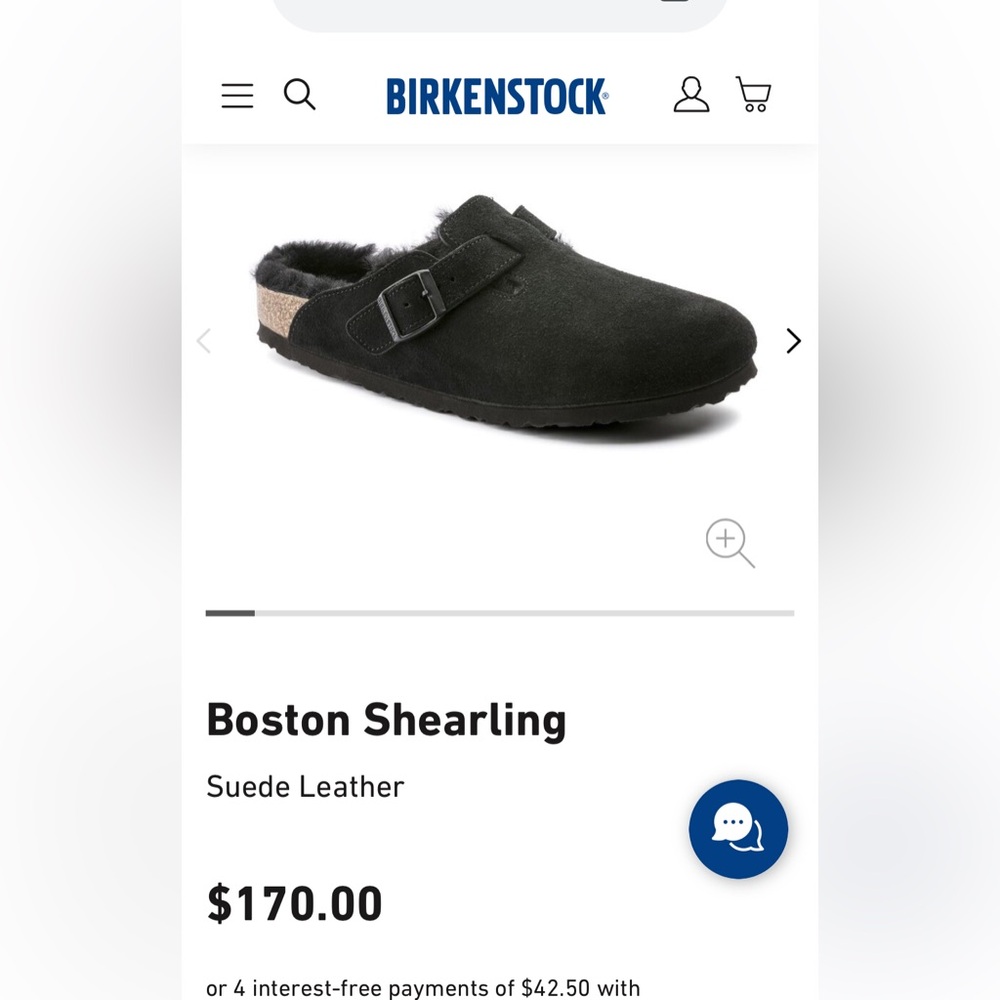 Black Birkenstock Boston shearling clogs